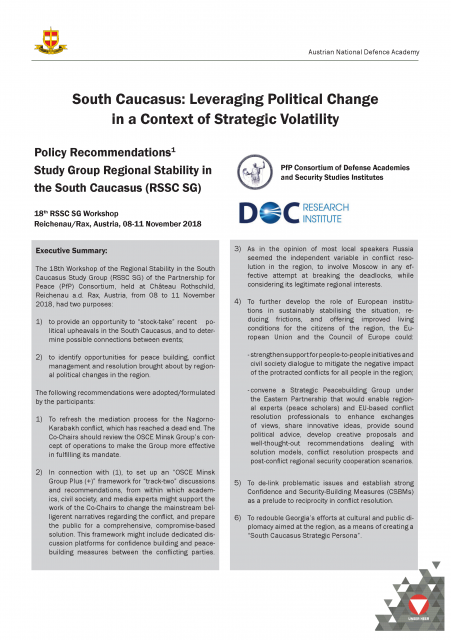 South Caucasus Leveraging Political Change